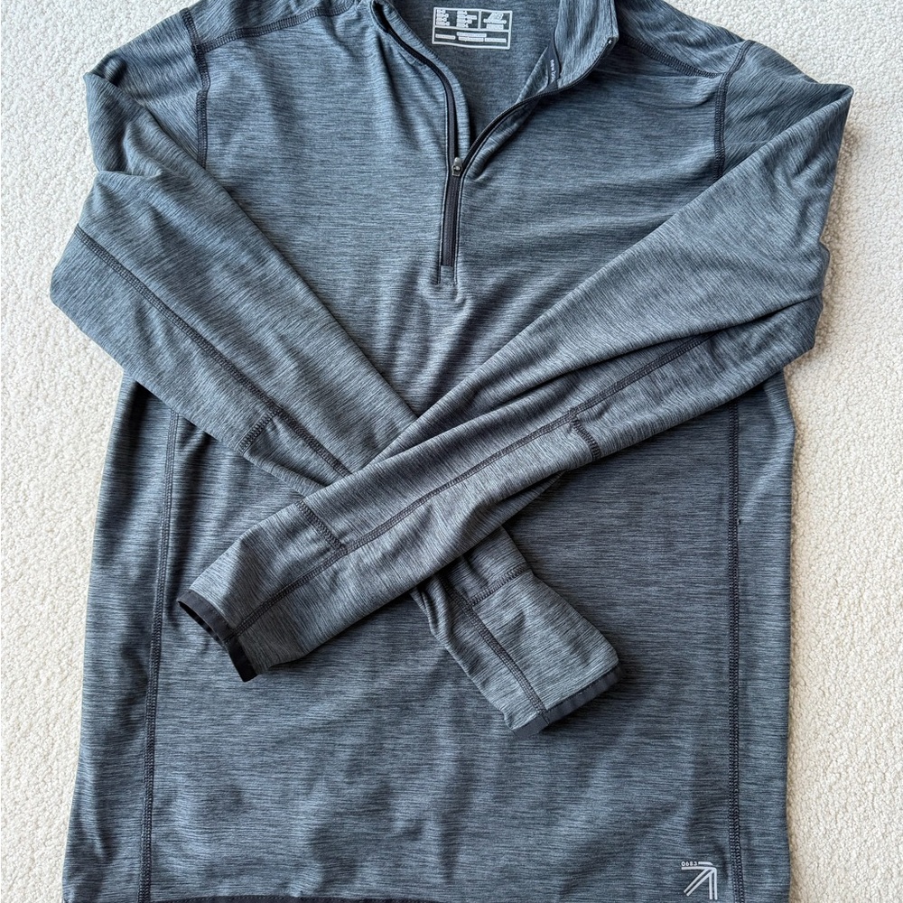 New Balance Heather Gray Quarter-Zip Pullover